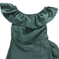 River Island Green Ruffle Hem Dress Women's Size 6
