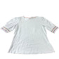 White Puff Sleeve Smock Cuff T-Shirt - Size 10