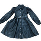 River Island Women's Black Faux Leather Shirt Dress With Belt 8 Years