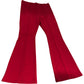 River Island Flared Trousers Red Women's Stylish Wide Leg High Waist Size 10