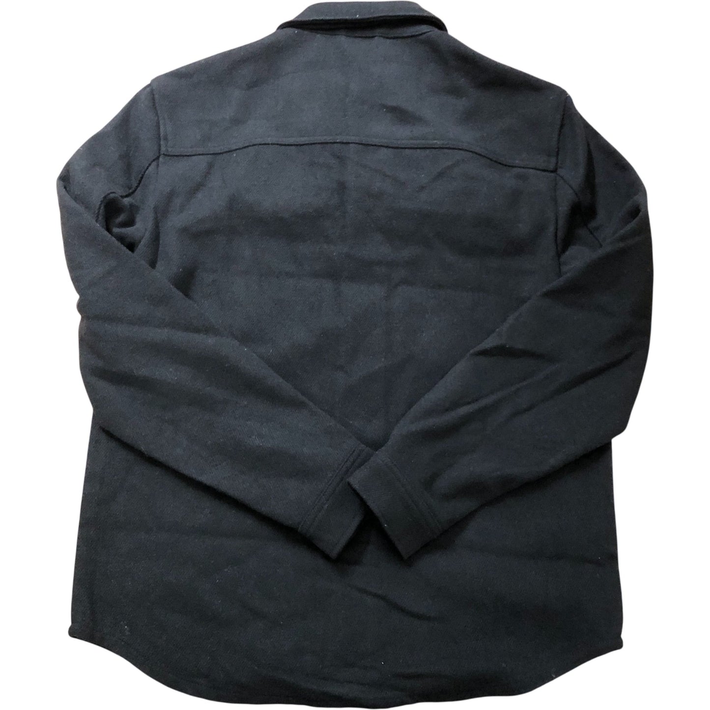River Island Casual Shirt XS Men's Black Snap Button Pockets Stylish Design