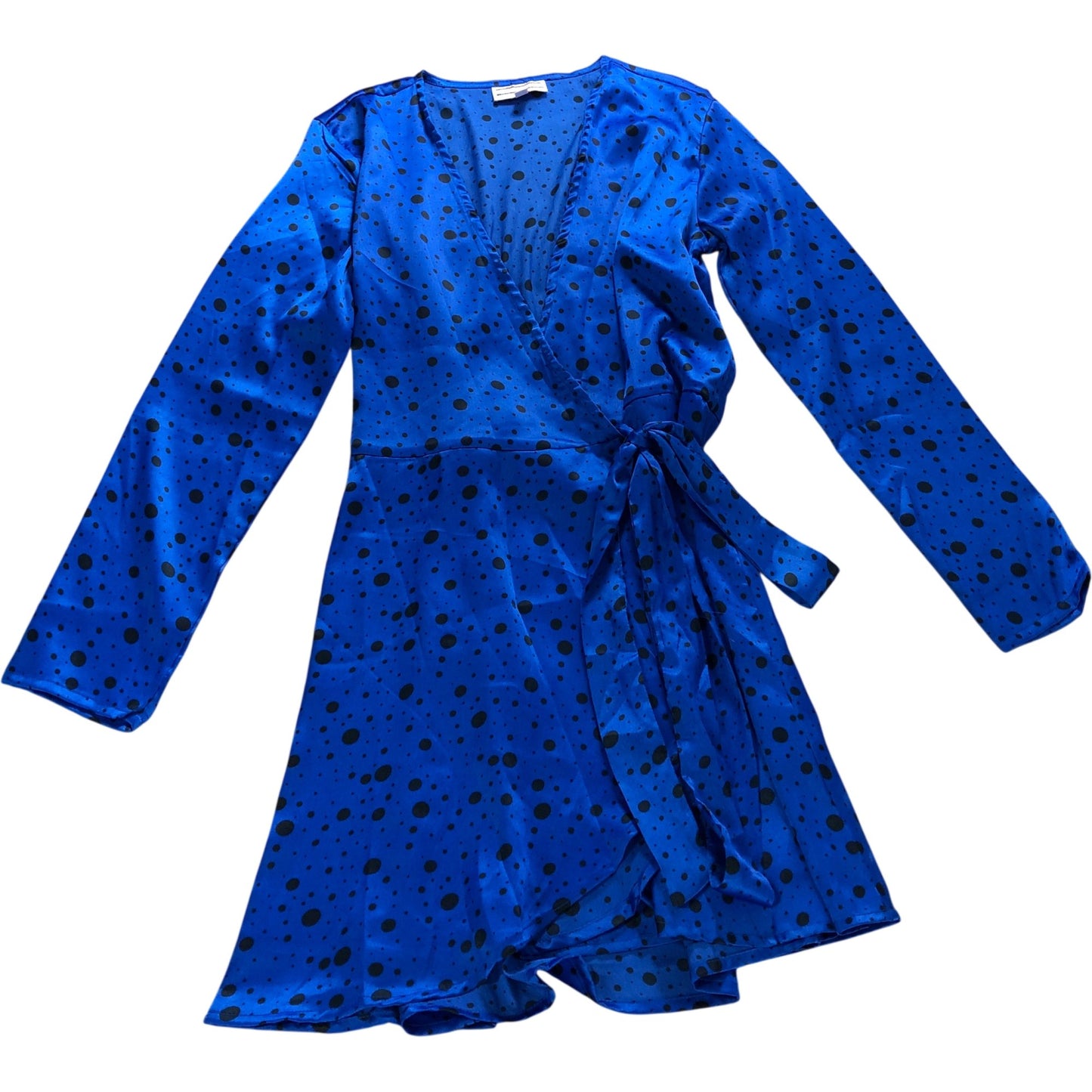 Dancing Leopard Blue Polka Dot Wrap Dress - Size 12