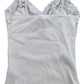 River Island Lace Trim Camisole Top Size XS Women's Cream Ribbed Blend