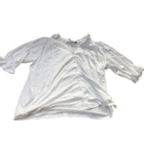 Baukjen White Blouse Women's Size 12 V Neck Button Up Short Sleeve