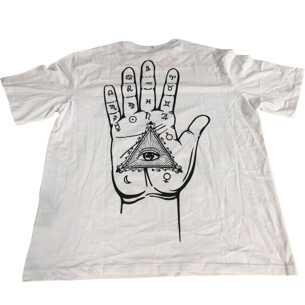 Jack & Jones Eye Graphic T-Shirt Men's White 100 Cotton Casual Top Large
