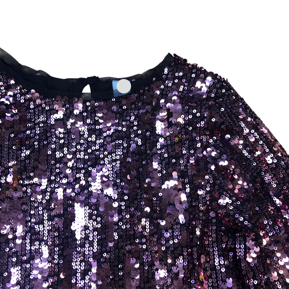 Kids Purple Sequin & Mesh Long Sleeved Top 8 Years