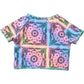 River Island 2-3 Years Baby Toddler Top T-Shirt Colourful Pattern Short Sleeve