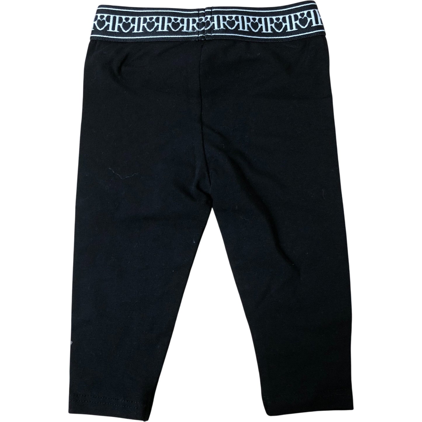 River Island Leggings 6-9M Girls Black Cotton Blend Stretchy Pants