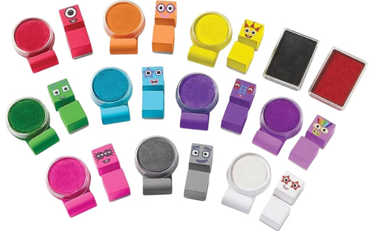 NUMBERBLOCKS Stampoline Park Stamp Activity Set 32 Pieces Educational Fun