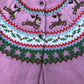 Girls Pink Cardigan Reindeer Pattern 12-18 Months Soft Knitwear Seasonal Style