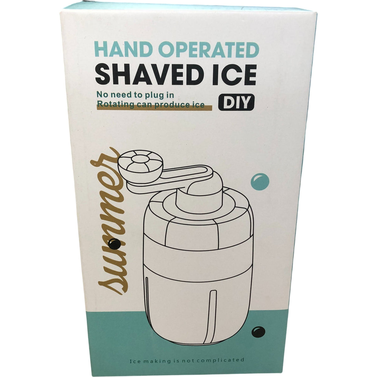 Hand Operated Shaved Ice Maker DIY PB-001 Summer No Plug Required Easy Use