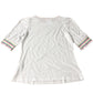 Boden White Top Women's Short Sleeve Cotton Blend Puff Sleeve UK10