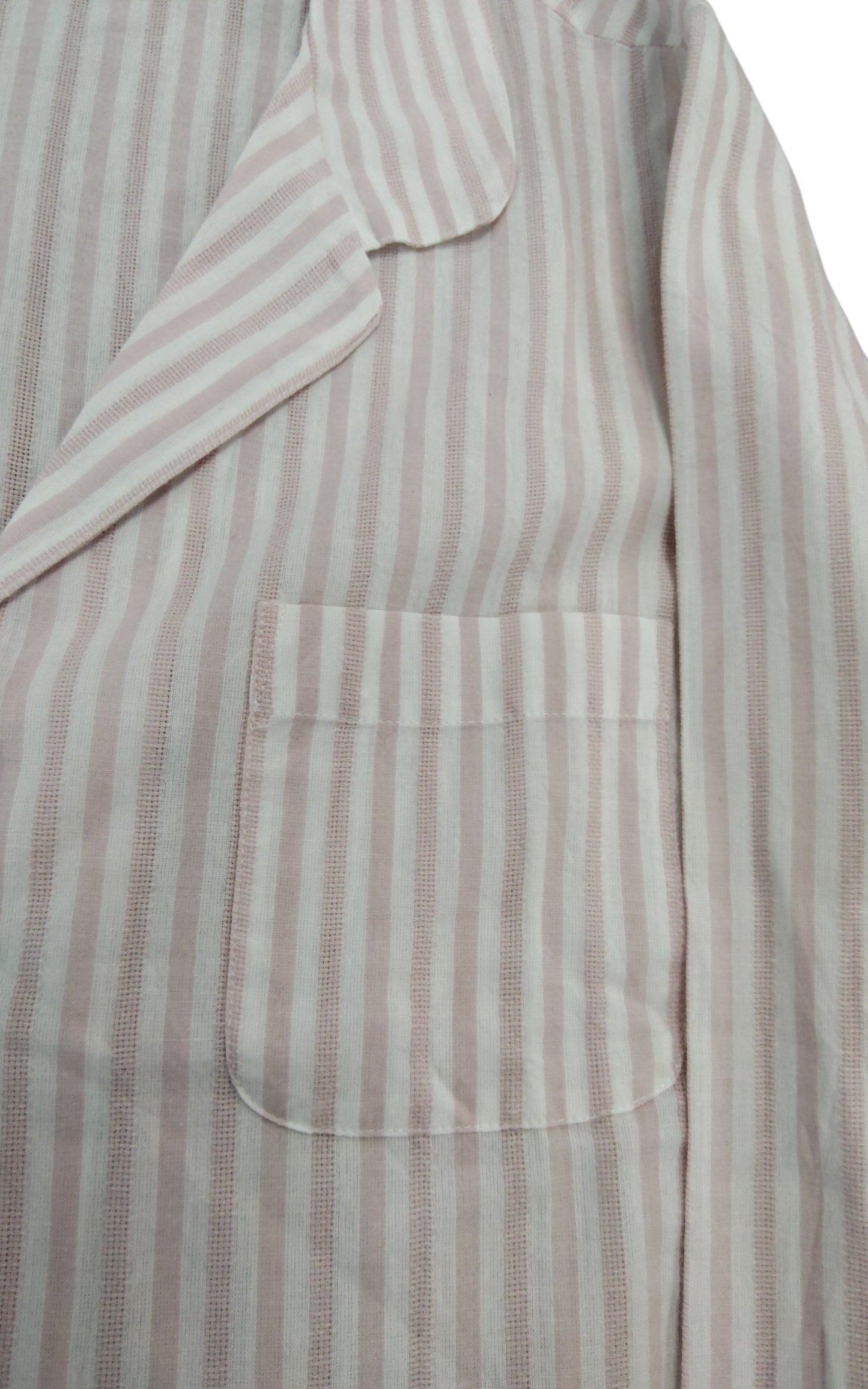 Branded Sleepwear Women's Striped Pyjama Top Size 12 Pink Cotton Classic