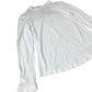 Long Sleeve Top Women's White Frill Neck Soft Fabric UK8