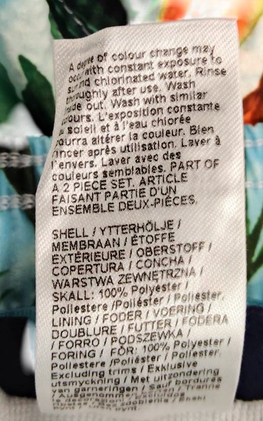 River Island Boys Swim Shorts UK6 Tropical Print Leaf Design Age 7-8 Years