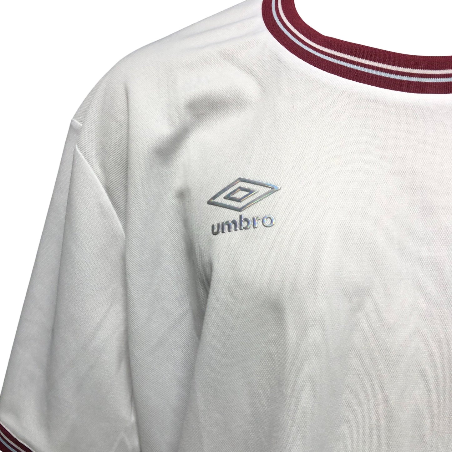 Umbro West Ham United 4XL Football Shirt Men's Short Sleeve White Red Trim
