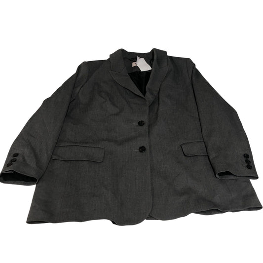 Women's Blazer Grey Tailored Fit Button Up Jacket UK18