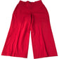 Red Trousers UK12 Women Wide Leg Style