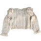 River Island Knitted Sweater Women's Cream Cable Knit Ruffle Detail Jumper