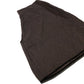 Massimo Dutti Sleeveless Top Women's Striped Silk Blend Dark Brown M UK12-14