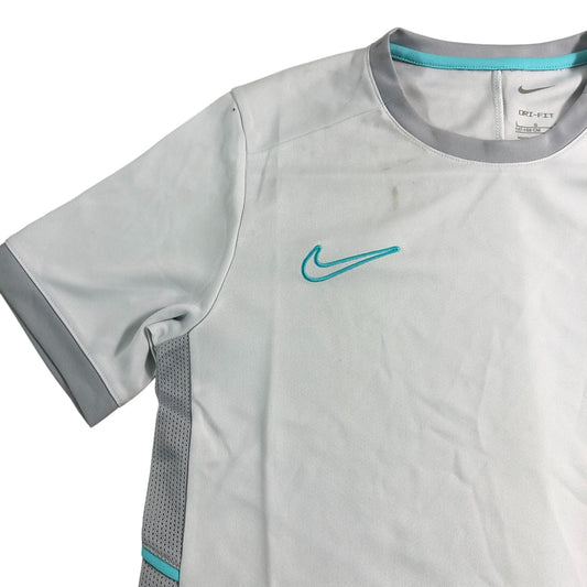 Nike Dri-FIT T-Shirt Size L Boys Sports Activewear Light Grey 12-13 Years