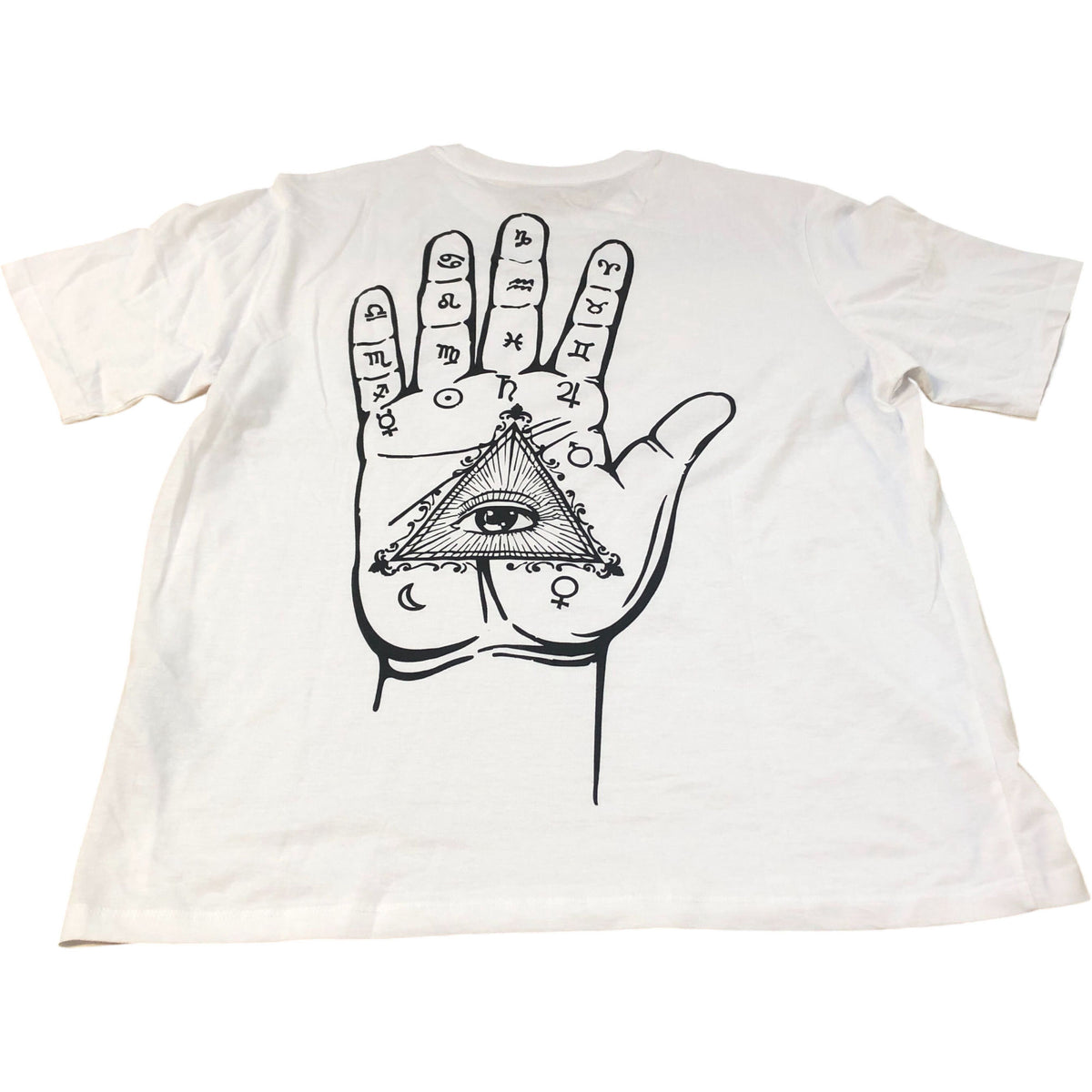 Jack & Jones Men's White T-Shirt Size L Graphic Print Short Sleeve Casual Top