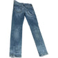 River Island Ripped Jeans UK8 Years Denim Blue Distressed Paint Splatter Look