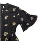 Rivers Island Floral Embroidered Dress UK6 Women's Black Short Sleeve Belted