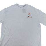 River Island Floral Graphic T-Shirt UK XL Men's White Cotton Short Sleeve