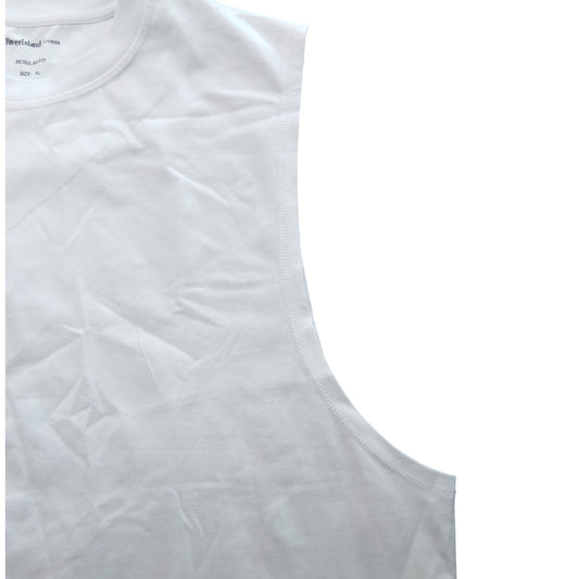 River Island White Regular Fit Tank Top Size XL Women's Casual Wear