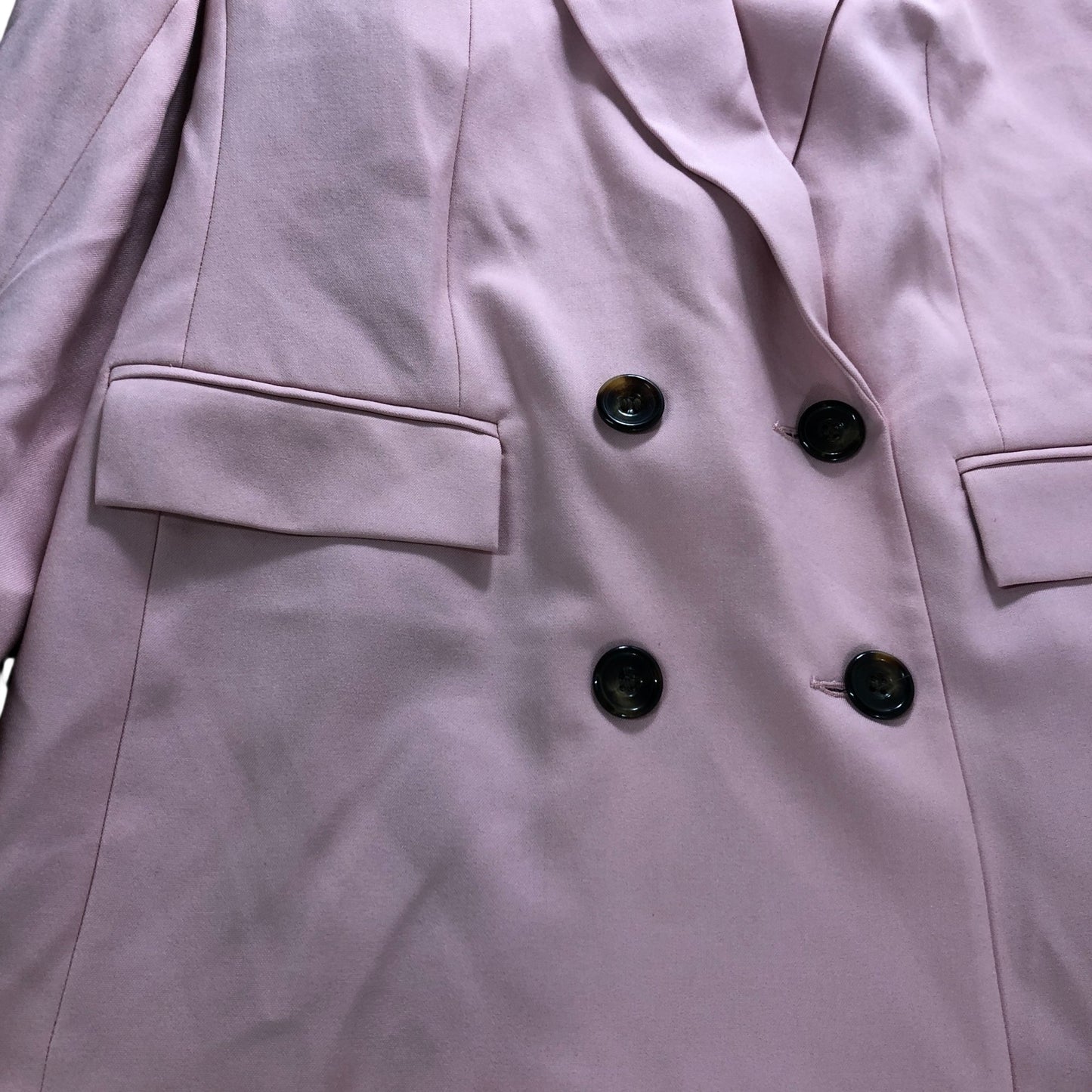 River Island Blazer UK14 Women's Double Breasted Pink Stylish Jacket