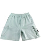 AVANT GARDE UK M Men's Cargo Shorts Light Blue Cotton Blend