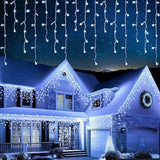 Econour 360 LED Icicle Lights Multi Colour Outdoor Decorative Lights 10M