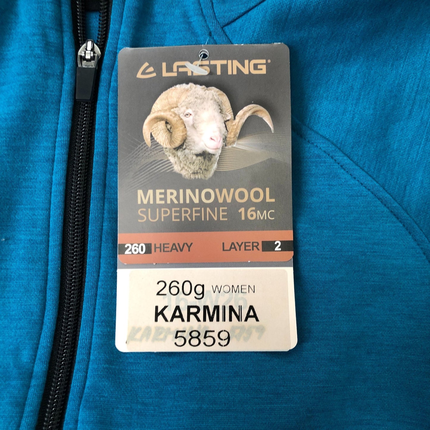 Lasting Karmina Women's Size 10 Blue Heavy Layer Merino Wool Hooded Jacket