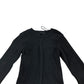 River Island Black Ruffled Hem Long Sleeve Top Women's Ribbed Knit Fashion UK8