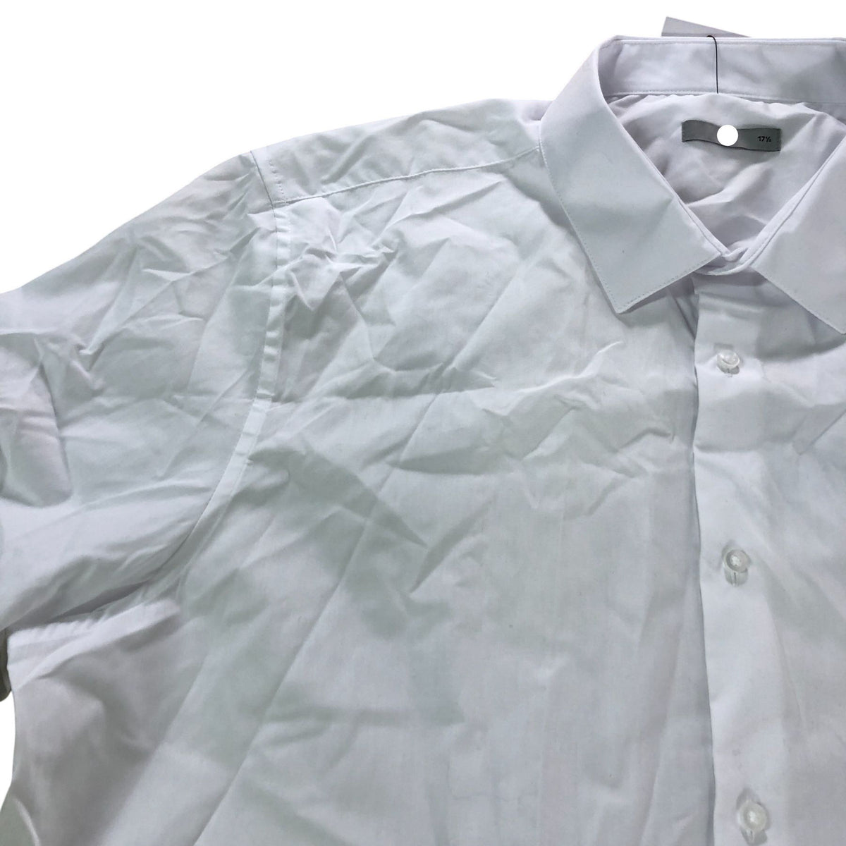 White Short Sleeve Shirt Size 17.5 Men's