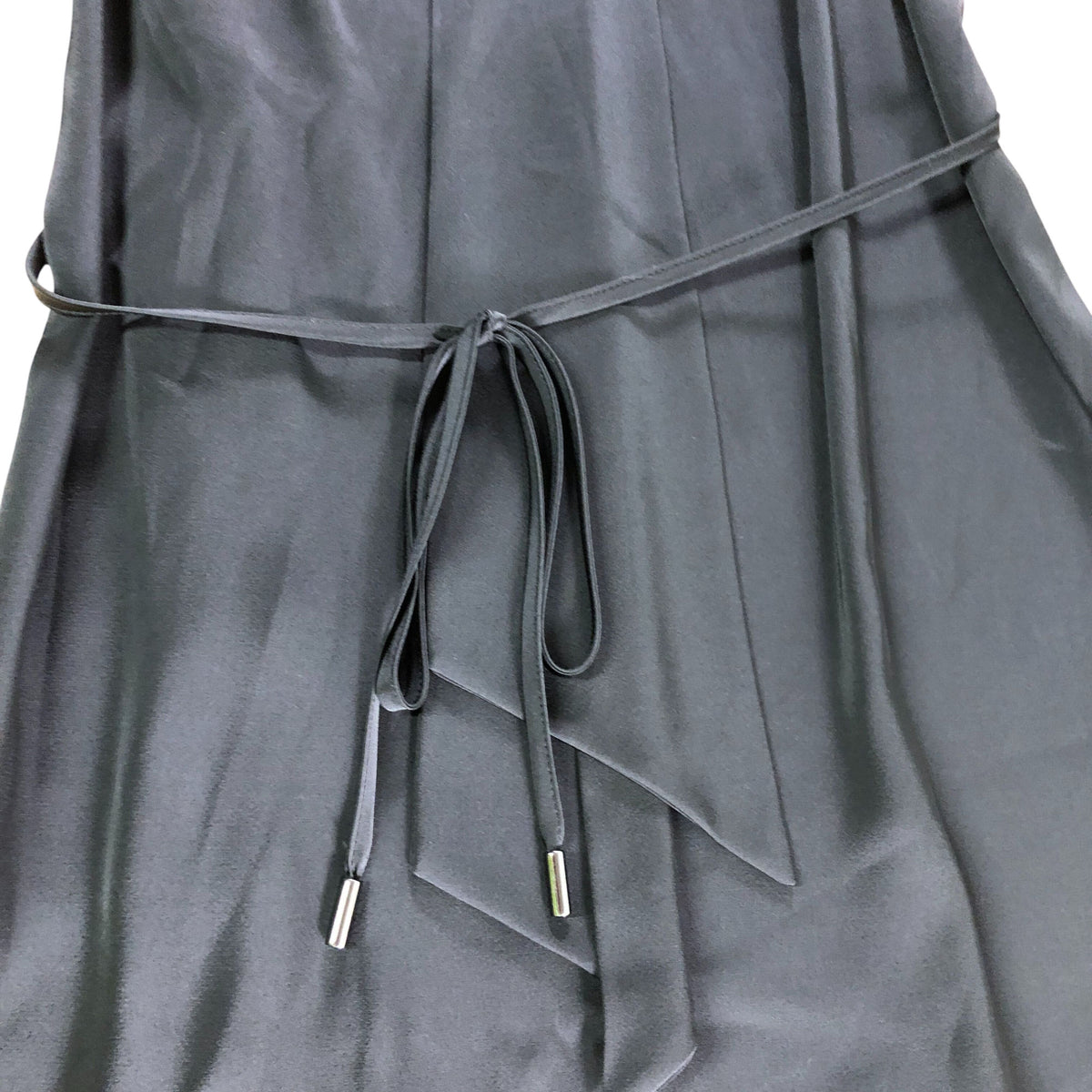River Island Black Belted Sleeveless Dress UK12 Women's