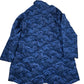 Women's Waterproof Jacket Size S Navy Blue Wave Pattern Outdoor Coat