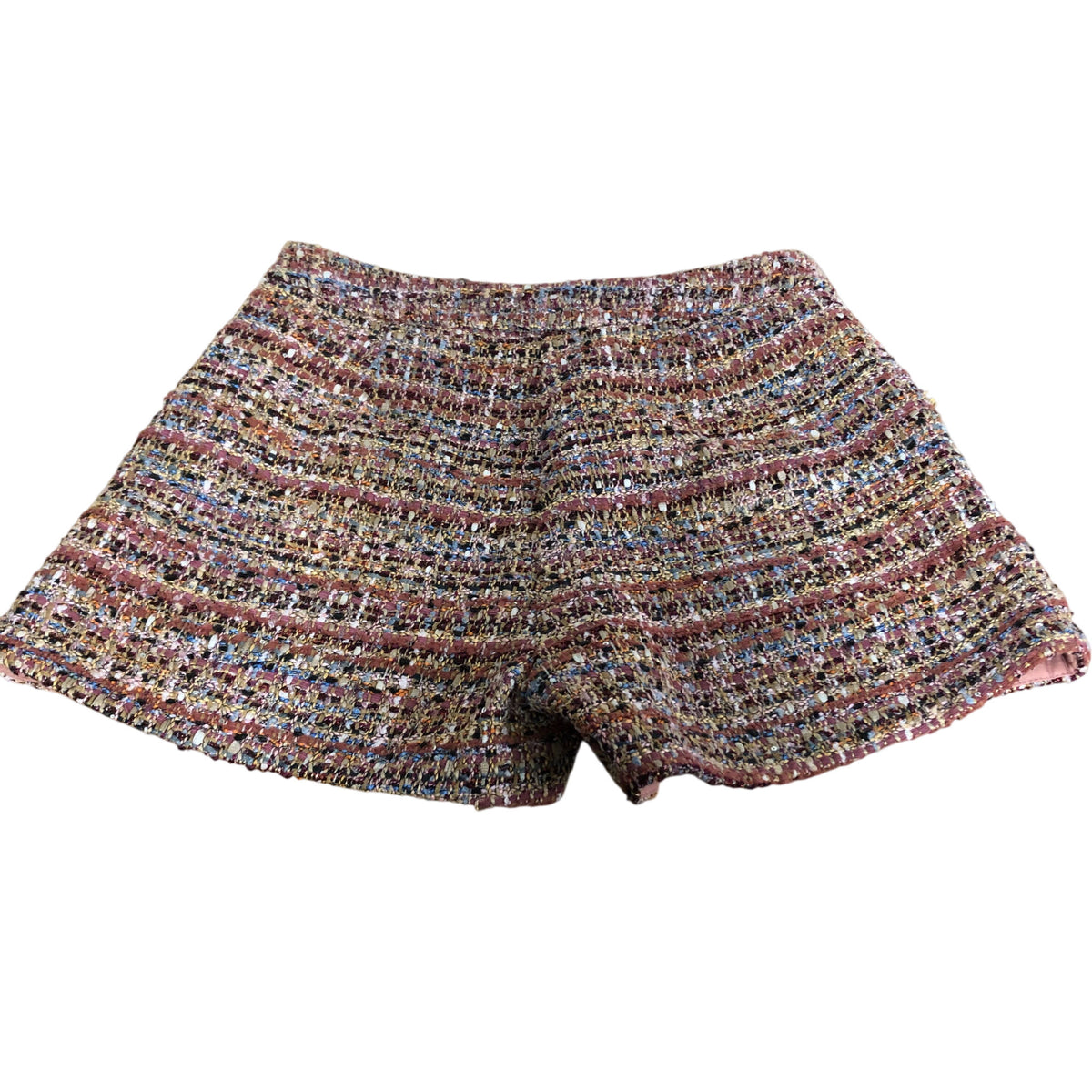 River Island Women's Tweed Shorts Size UK12 Stylish Summer Casual Pull On
