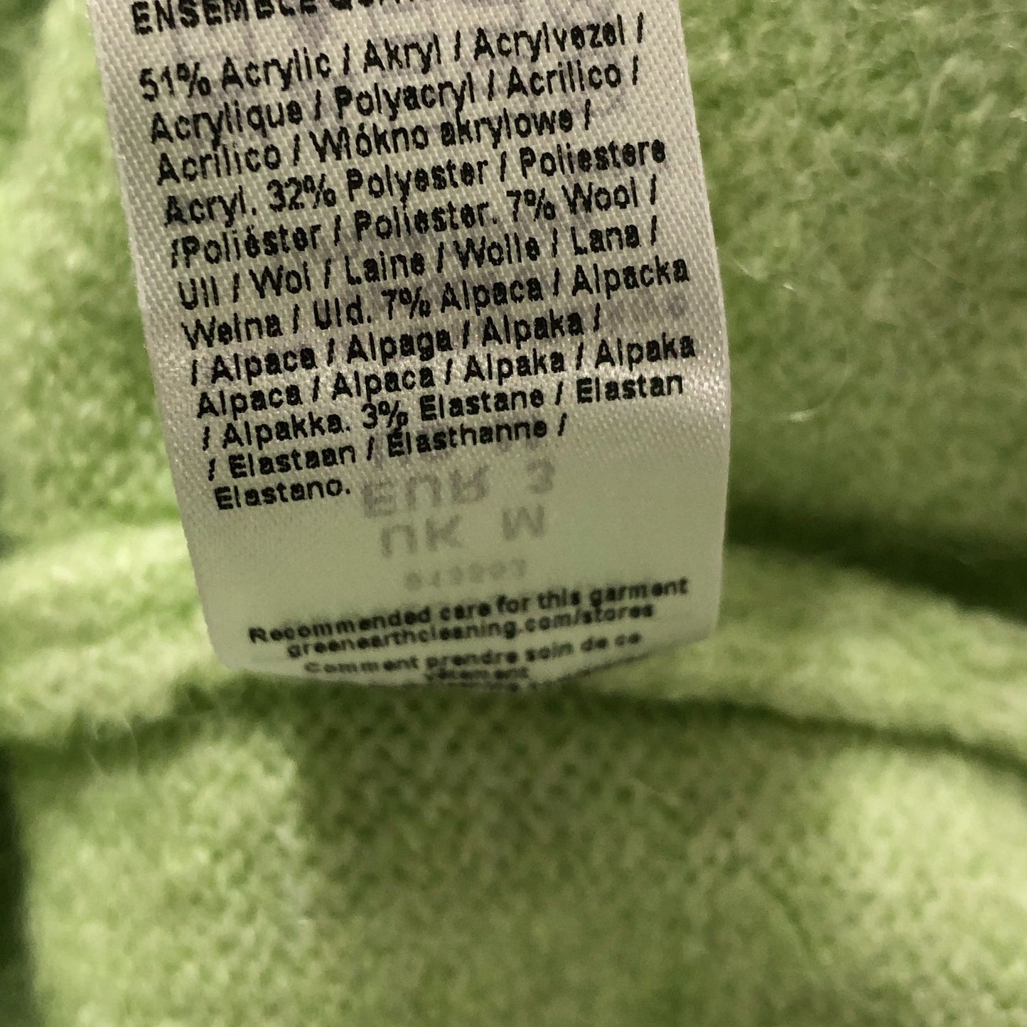 River Island Studios Relaxed Sweater UK M Women's Green Wool Blend