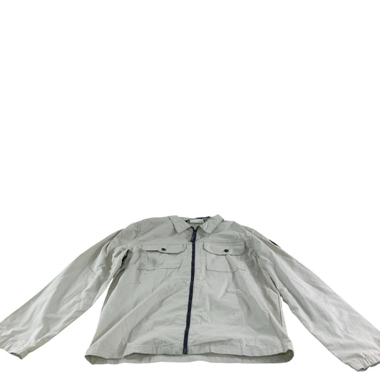 Avant Garde Men's Stealth Overshirt Beige Long Sleeve Casual Jacket Large