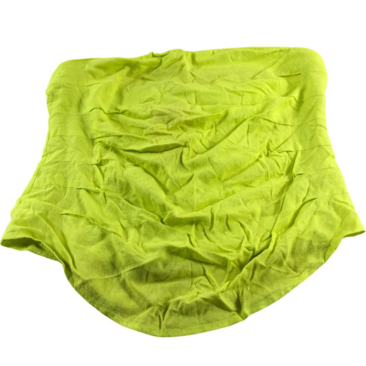 River Island Neon Yellow Strapless Top - Size 14
