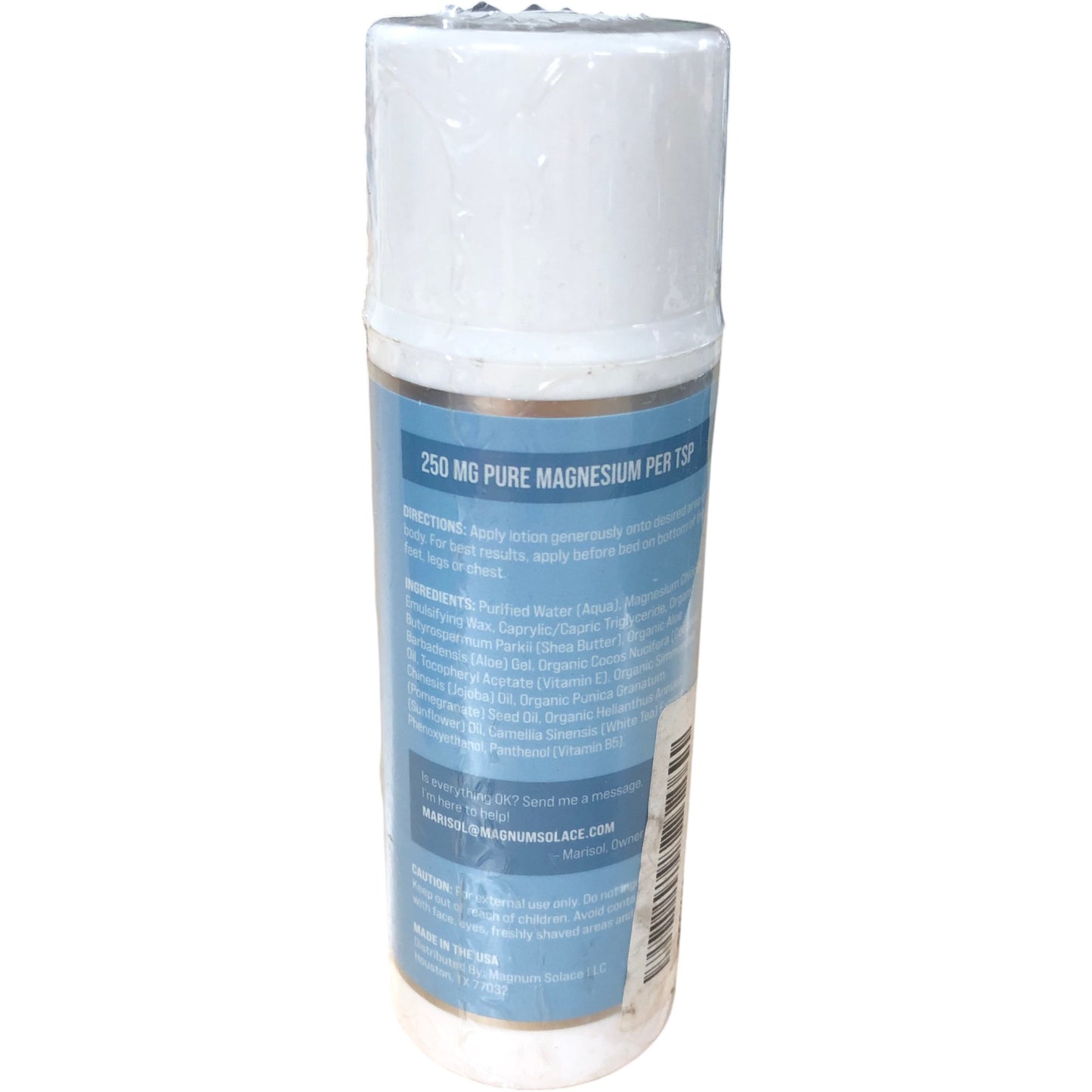 MAGNUM SOLACE Magnesium Lotion Unscented 4 Fl Oz Alternative to Cream