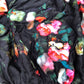 Baukjen Floral Maxi Dress UK10 Women's Black 100 Viscose Ruffle Design