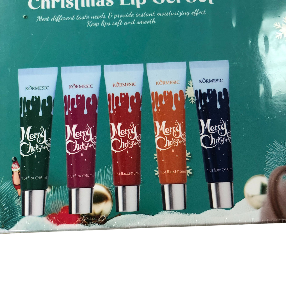 KORMESIC Christmas Lip Gel Set 5 Flavours Moisturising Lip Care Collection