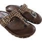Azalea Wang Studded Slide Sandals UK Size 6 Women's Brown Buckle Design
