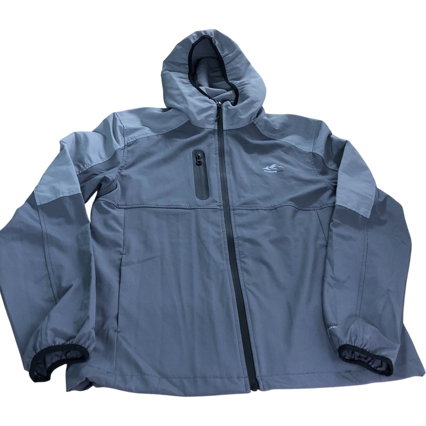 Closure London Grey Hooded Track Jacket - Size Medium