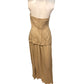 River Island Strapless Maxi Dress UK10 Women's Stone Peplum Style Dress
