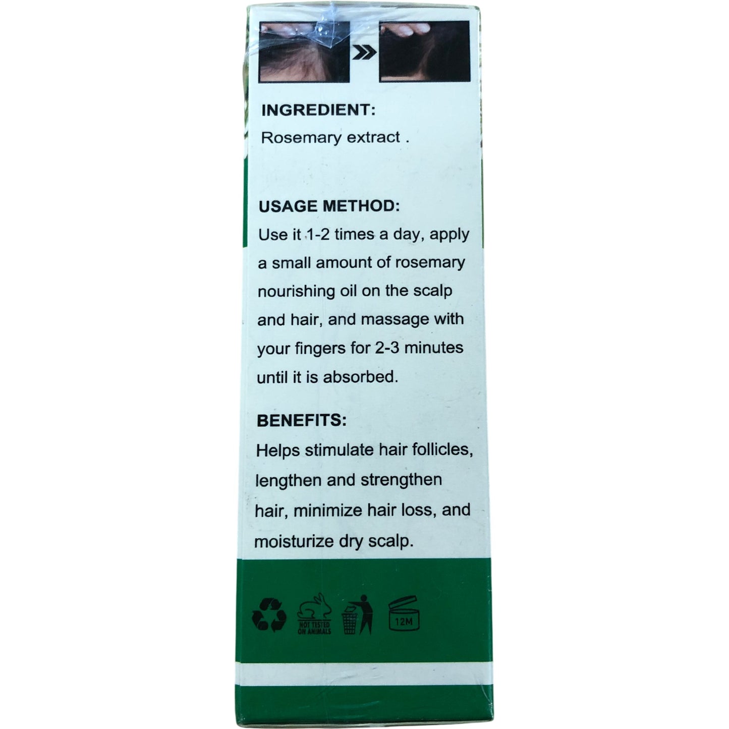 HVIQAN Rosemary Essential Oil 60ml 100% Pure Natural Vegan Health Care