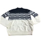 Ben Sherman Men's Small Regular Fit Sweater Navy Ivory Fair Isle Pattern